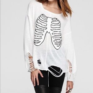 wildfox lennon skeleton sweater